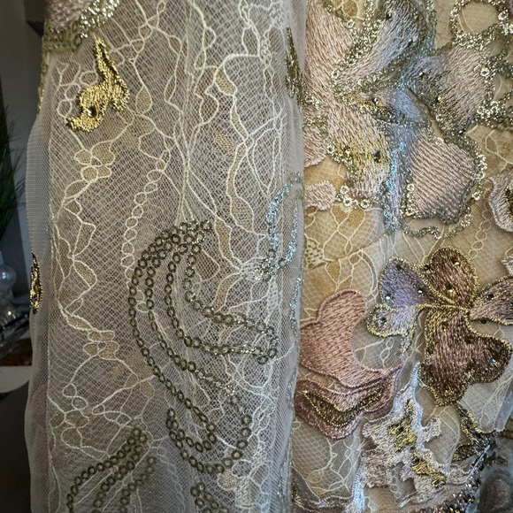 Mac Duggal 11174 FLORAL EMBROIDERED LACE TRUMPET GOWN Blush/pink size 14 - Picture 7 of 10